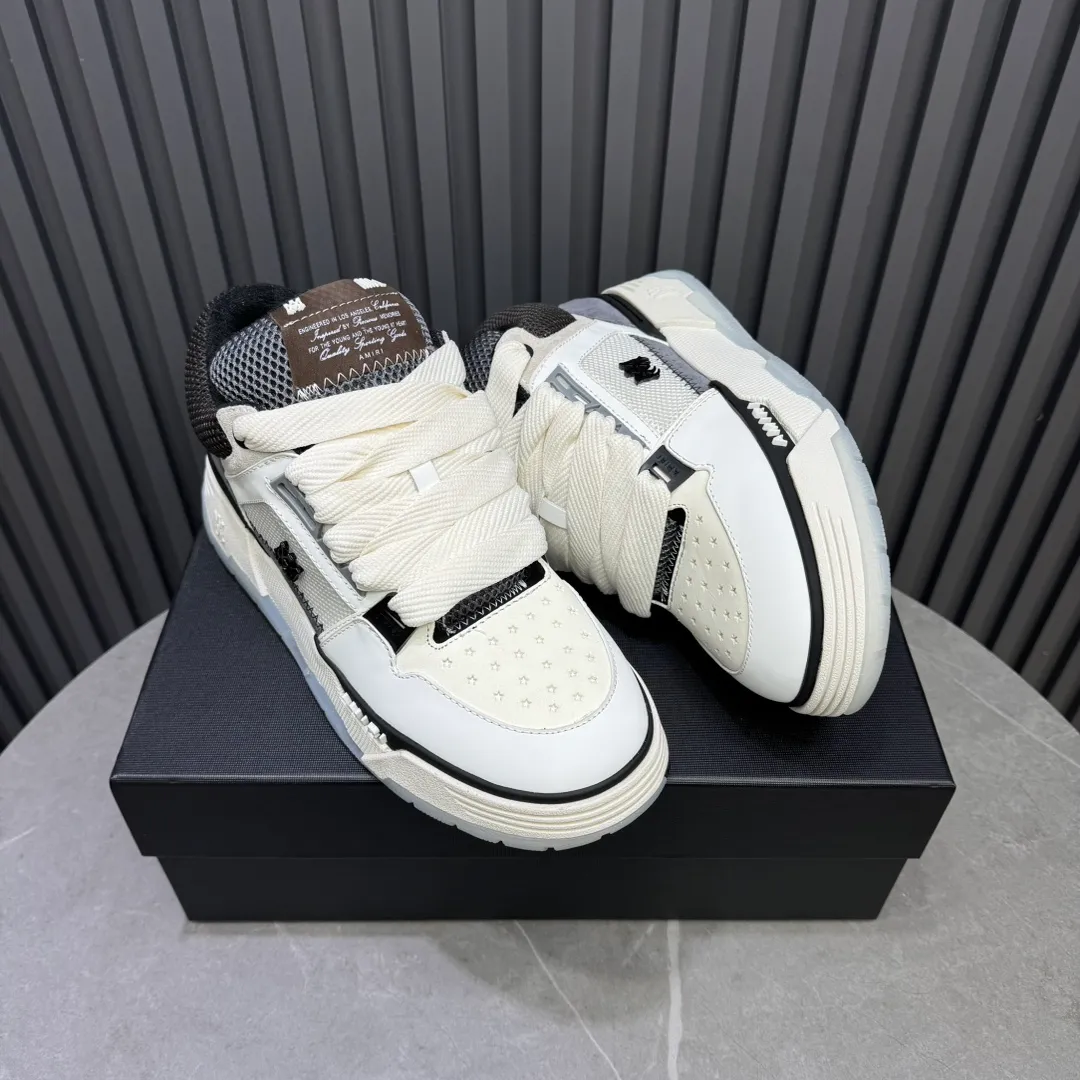 Men's shoes 💰660💰 AMIRI AMIRI trendy brand hot sale 🔥 Available all year round, couples 💑 Official website synchronization Imported fabrics 1⃣️ vs 1⃣️ replica, original factory special original sole, 35-45 (45. non-refundable)